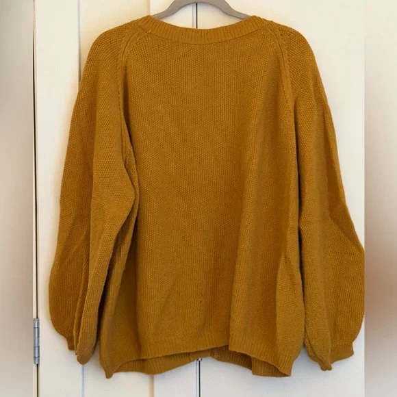 L'Envers Mustard Button-Up Wool Cardigan - Picture 4 of 5